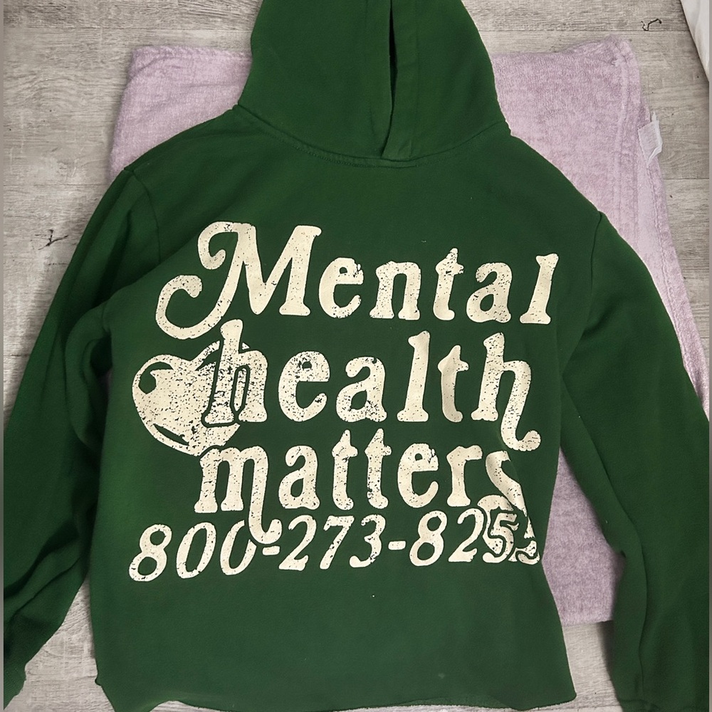 • green mental health matters hoodie